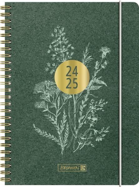 Baier & Schneider Schülerkalender Botanical 2024/25 HC Wire-O 2S/1Woche 