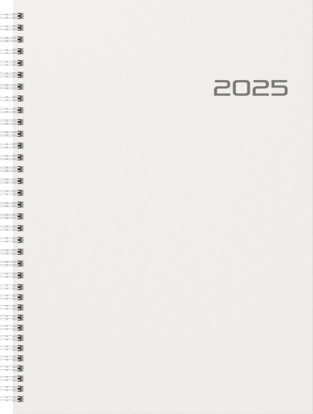 Baier & Schneider Buchkalender 781 A4 Wire-O PP anthrazit, 2025