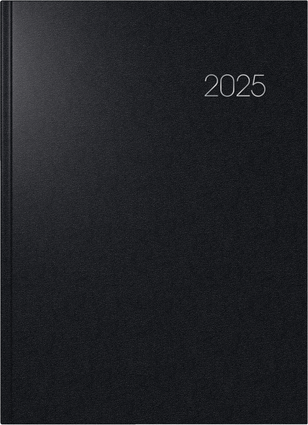 Baier & Schneider Buchkalender 787 A4 1Seite=1Tag Balacron schwarz, 2025