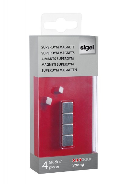 SuperDym-Magnete C5, stark 10x10x10mm, 4St