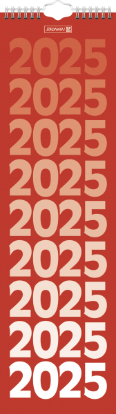 Baier & Schneider Streifenkalender 702 13x45cm, 1Seite=1Woche, 2025