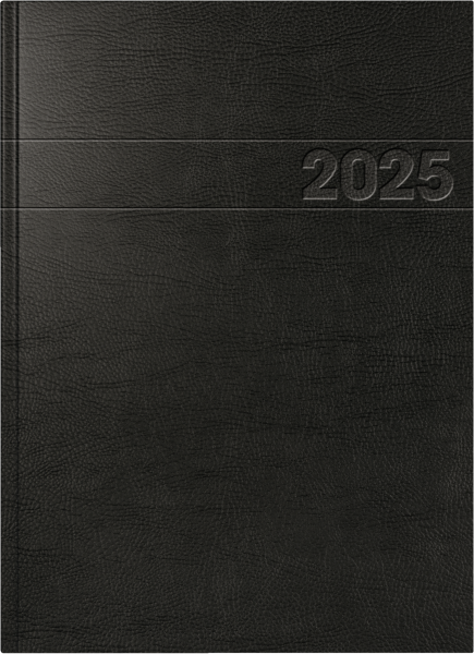 Baier & Schneider Buchkalender 787 1Seite=1Tag Folie schwarz 2025