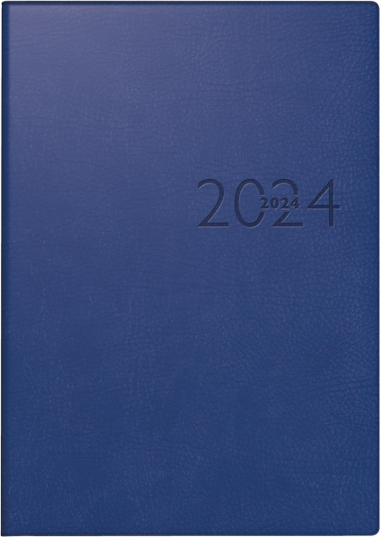 Baier & Schneider Buchkalender Studioplan 2Seiten=1Woche Prestige blau