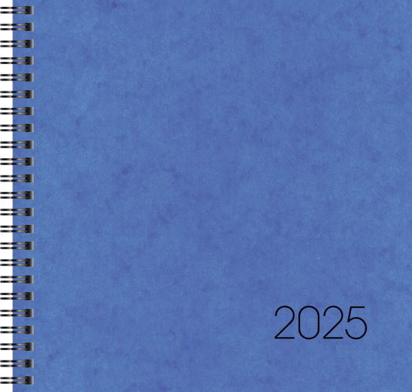 Baier & Schneider Quadratkalender 766 21x21cm 2Seiten=1Woche blau