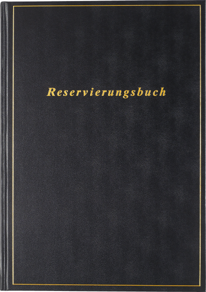 Baier & Schneider Reservierungsbuch 2025 A4 1Seite=1Tag Balacron schwarz