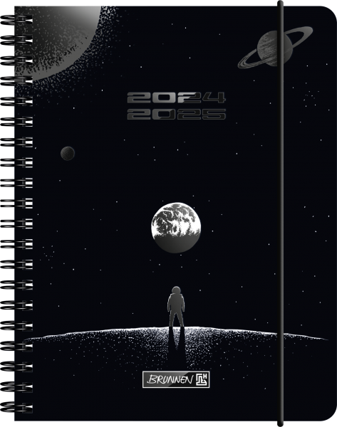 Schülerkalender 2024/25  A6 2Seiten=1Woche, Hardcover-Einband,  Outer Space