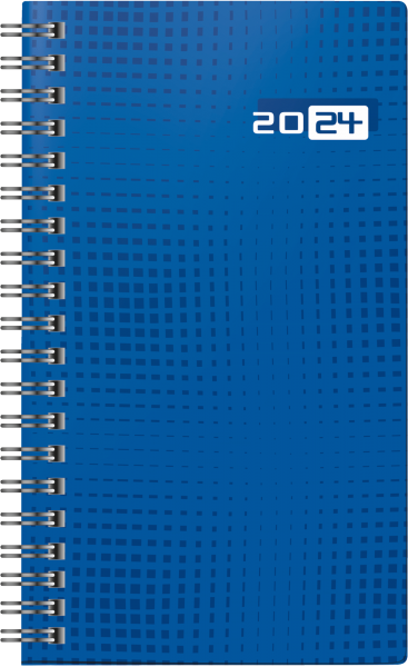Baier & Schneider Taschenplaner international 2Seiten=1Woche Grafik blau