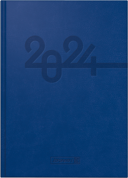 Baier & Schneider Buchkalender 798 A5 1Seite=1Tag Kunstleder blau