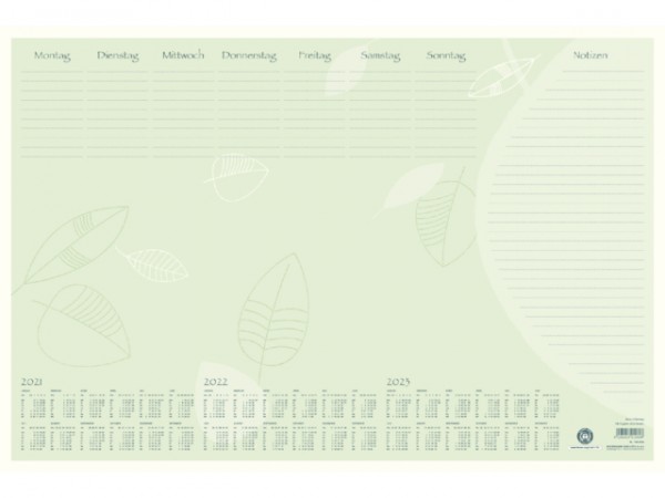 Zettler Kalender Schreibunterlagenblock 60x40cm 50Blatt grün/grau