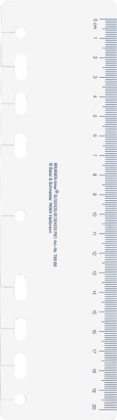 Timer-Einlage Lineal transparent für 9,3x17,2cm