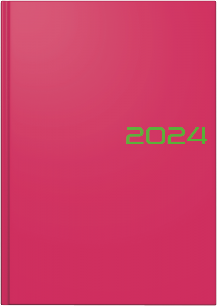 Baier & Schneider Buchkalender 795 A5 2024 Balacron pink